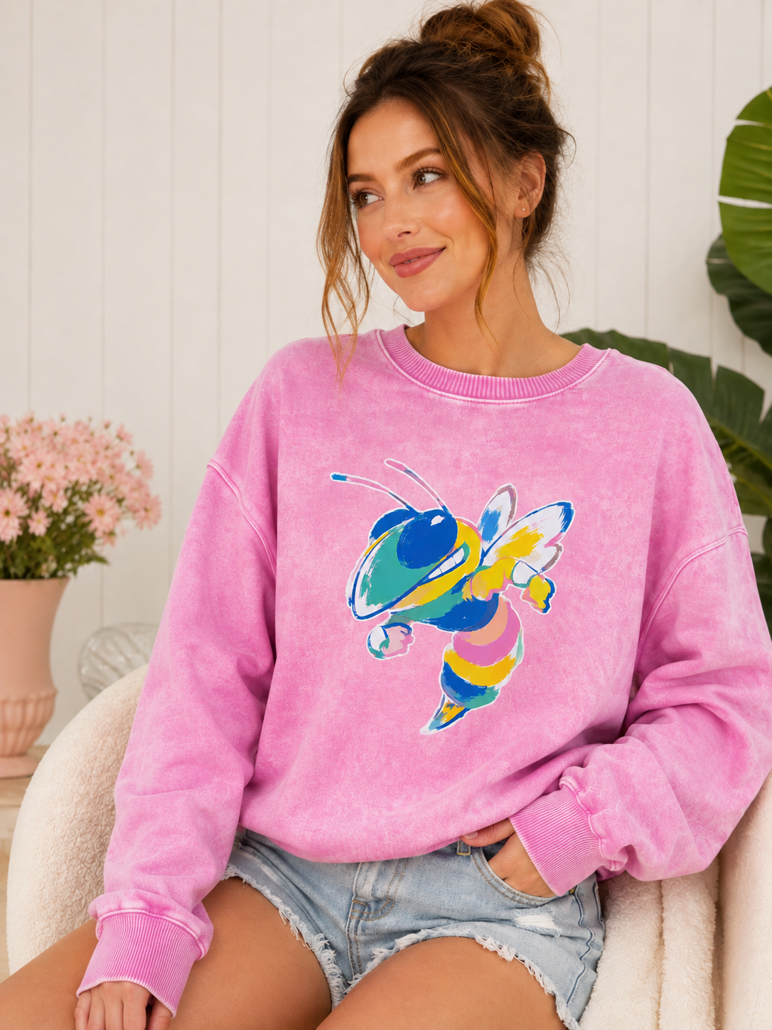 Delta Swarm Sweatshirt | Pink