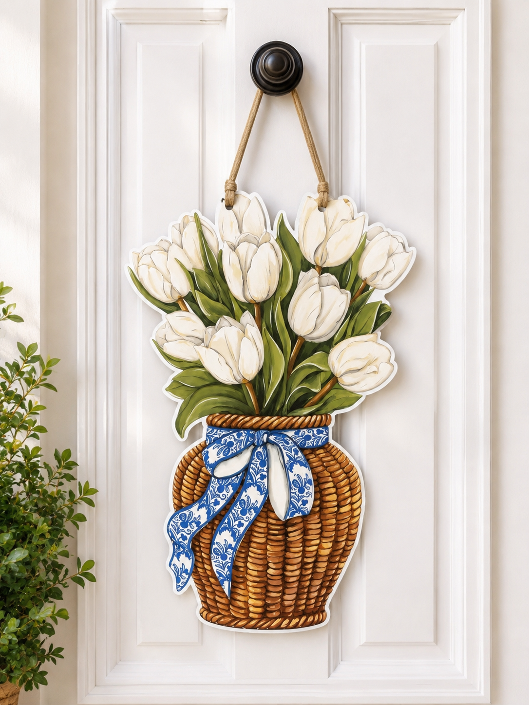 Tulip Basket Door Hanger
