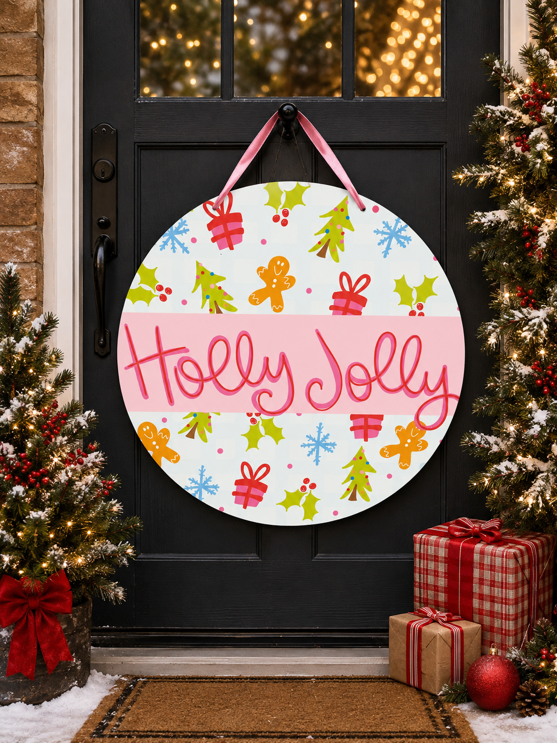 Holly Jolly Door Hanger
