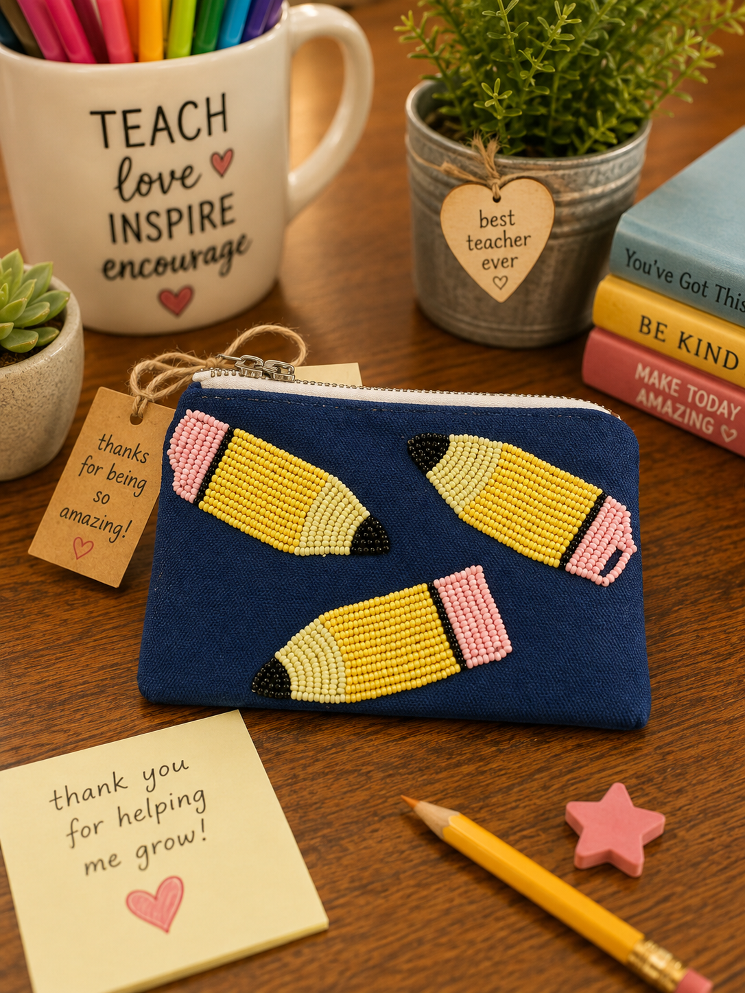 Beaded Teacher Pouch