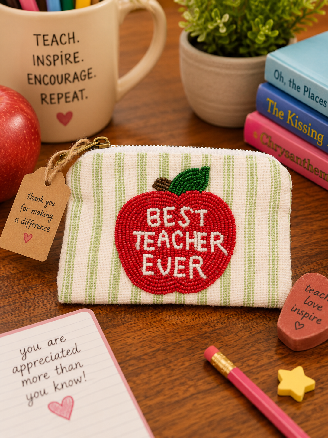 Beaded Teacher Pouch