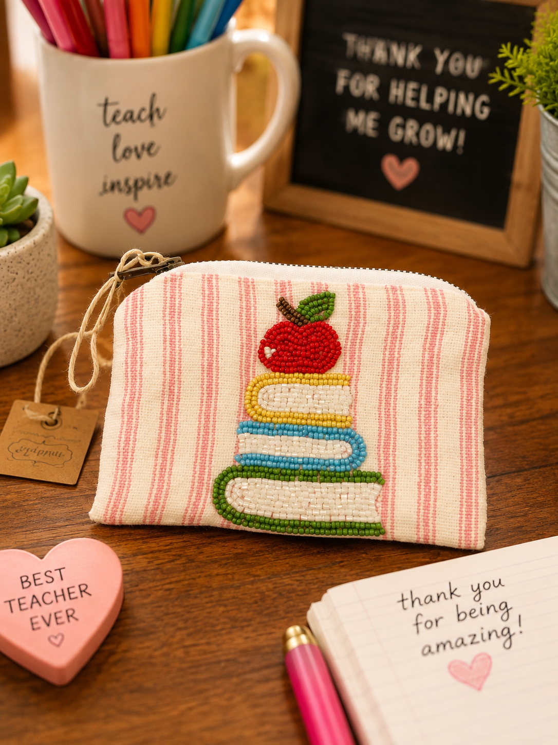 Beaded Teacher Pouch