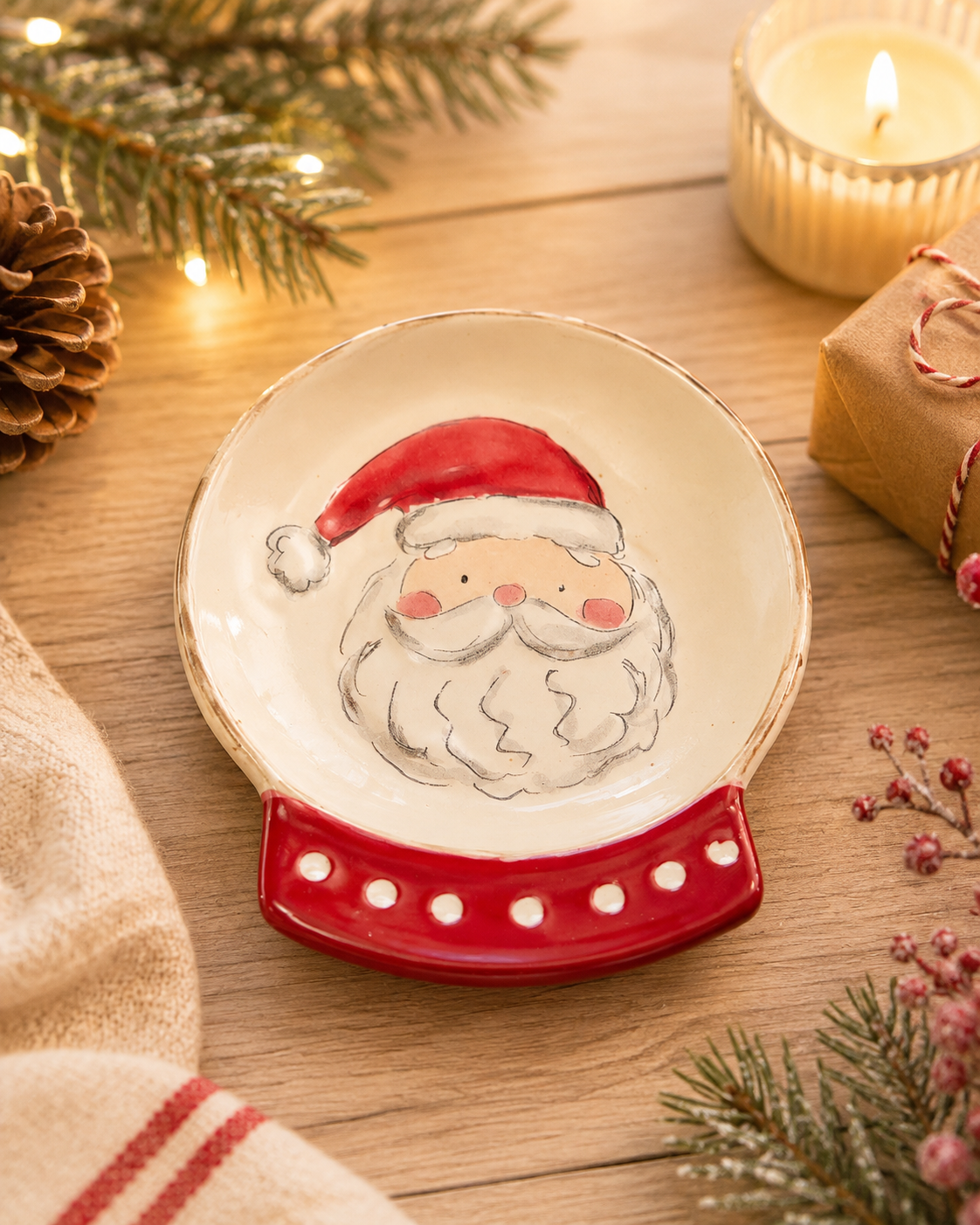 Snow Globe Tidbit Plates