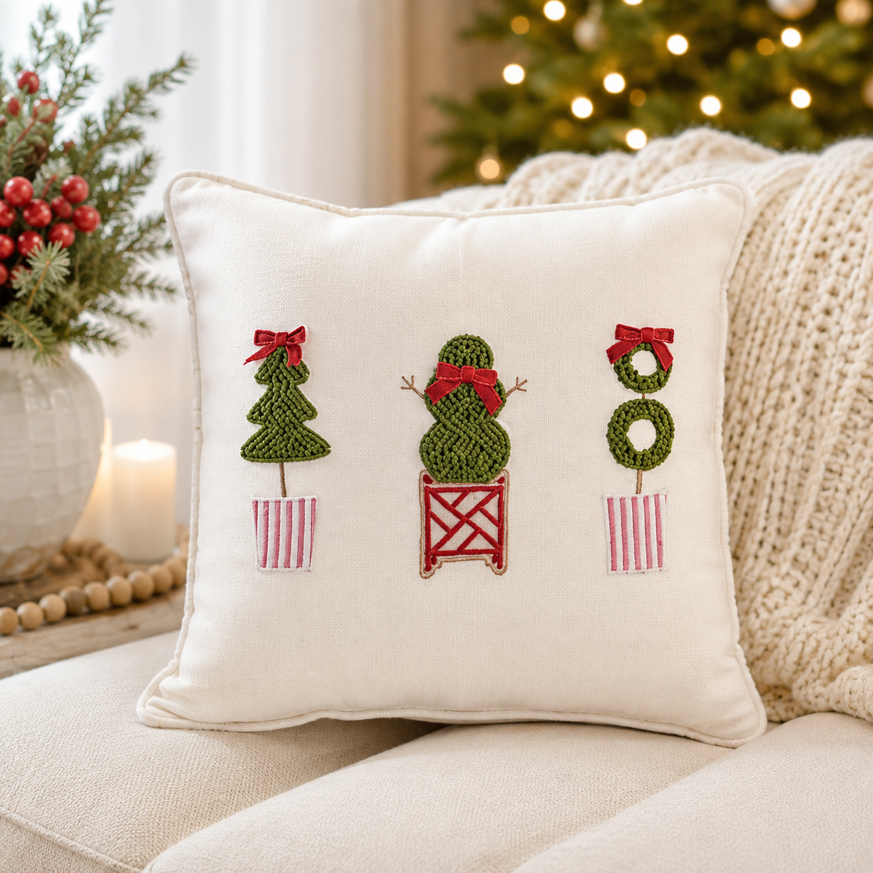 Square Topiary Pillow