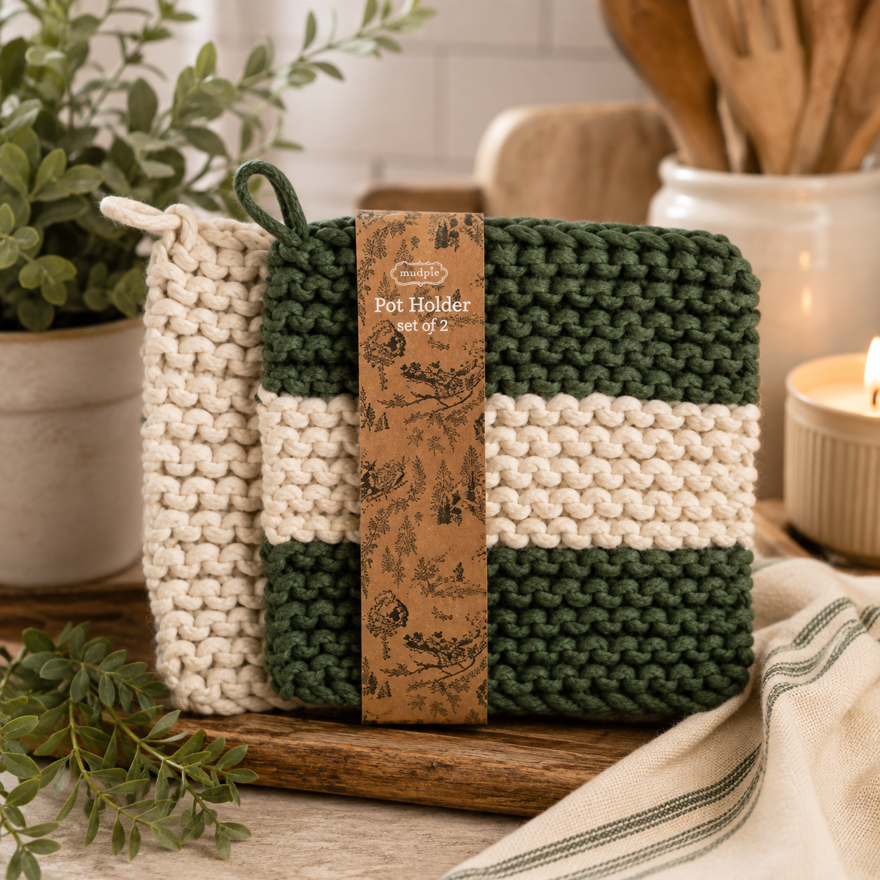 Middle Stripe Pot Holder