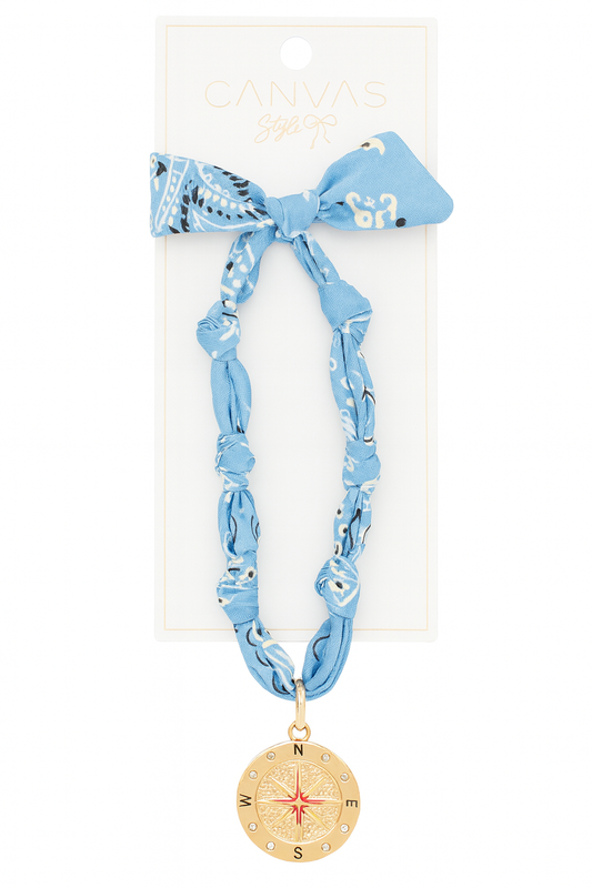 Calista Compass Scarf Necklace