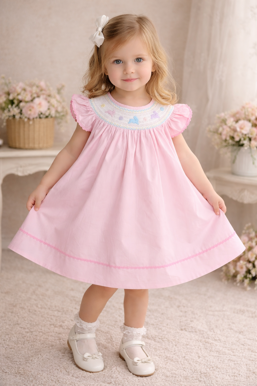 Smocked Easter Bunny Dress