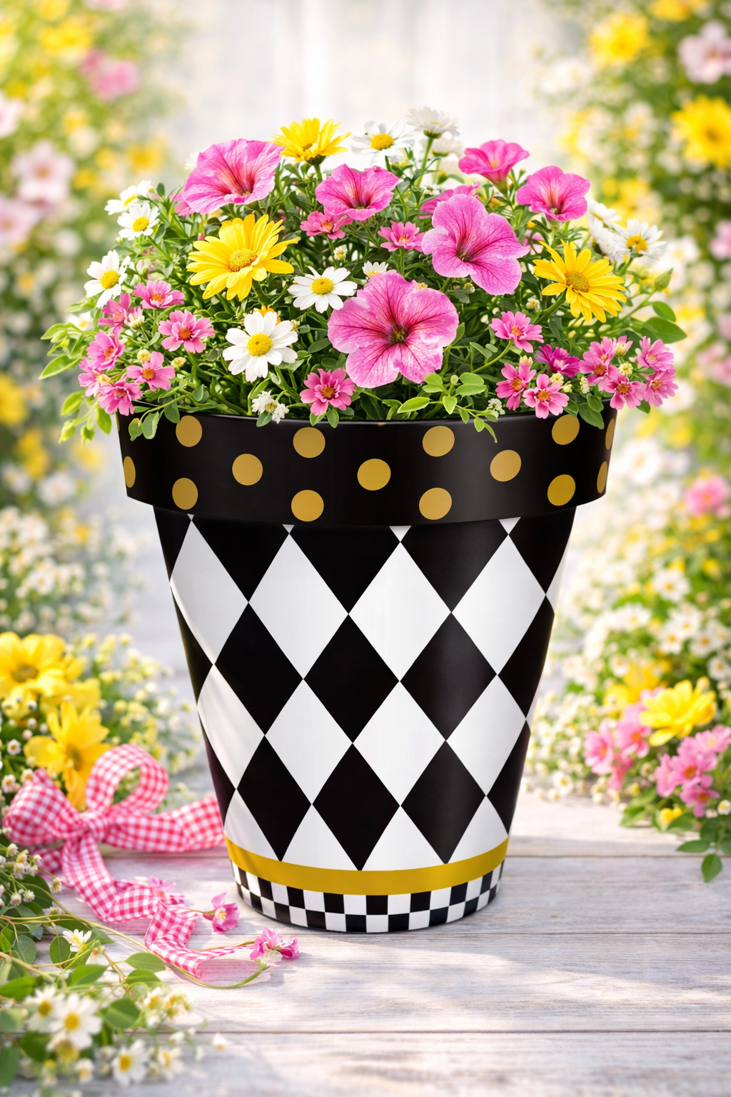 Checkerboard Large Planter