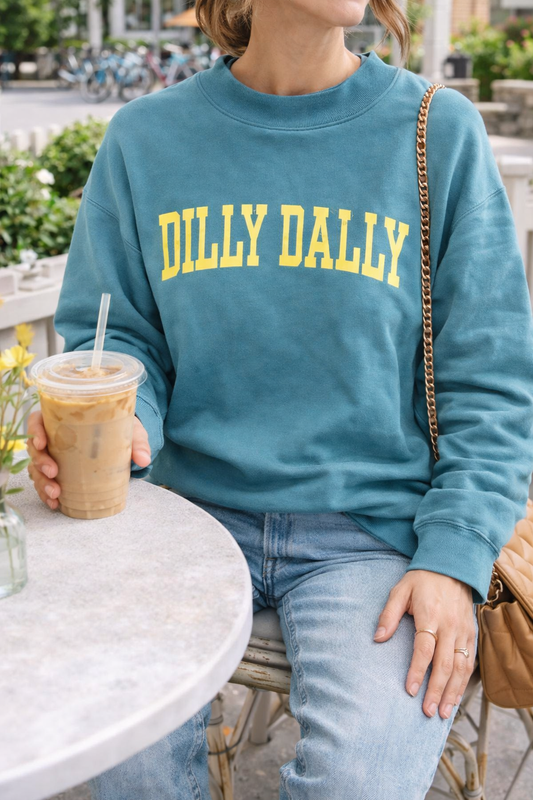 Dilly Dally Mock Neck Sweatshirt