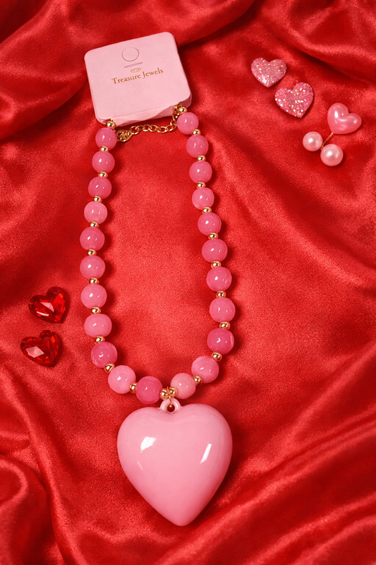 Sweet Rose Heart Necklace