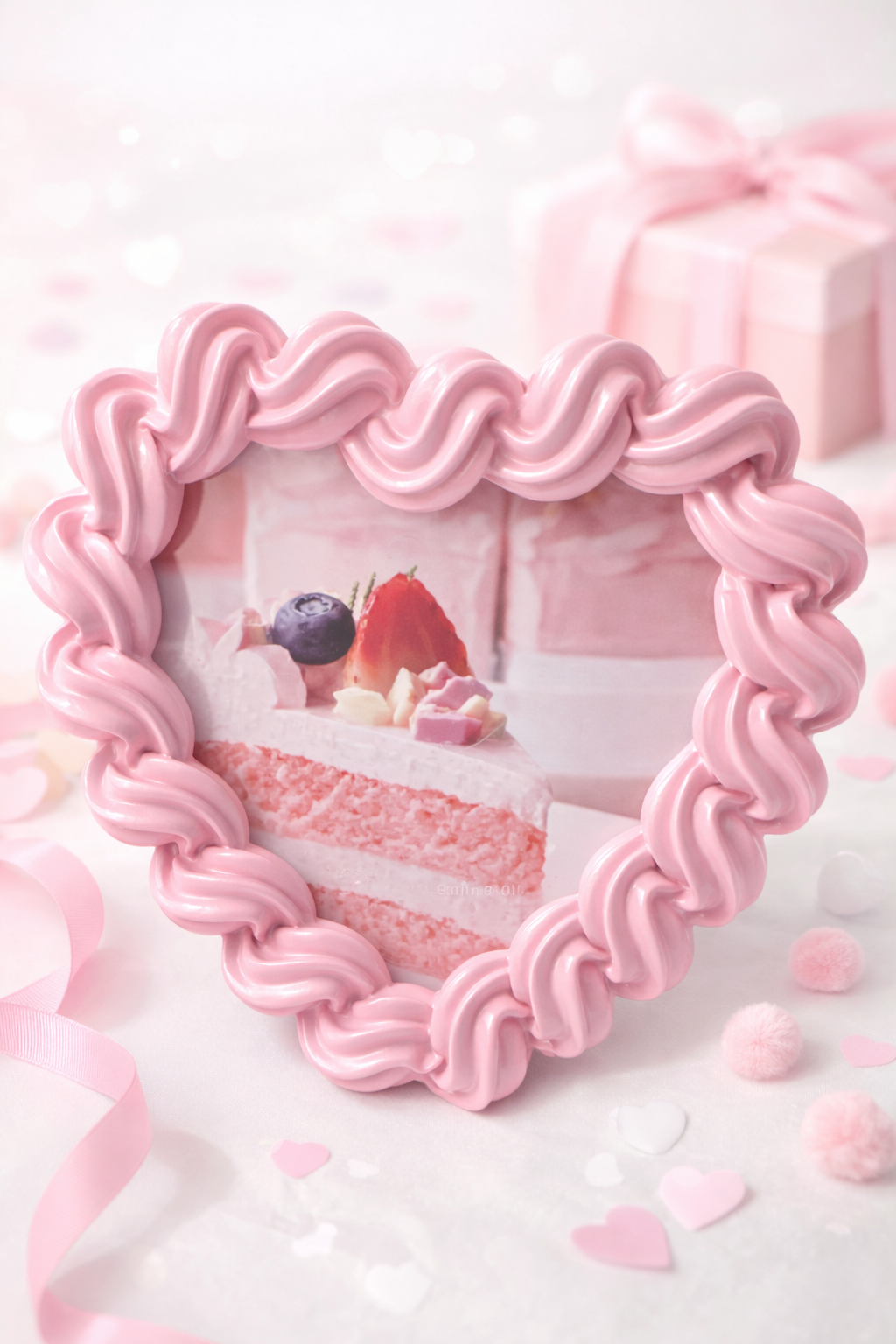 Frosting Heart Picture Frame