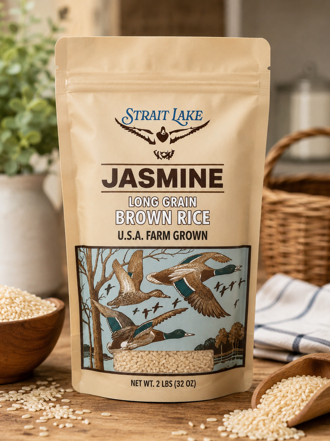 Jasmine Long Grain Brown Rice | Strait Lake