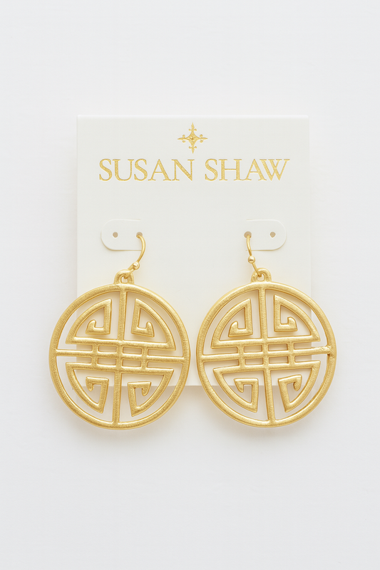Gold Medallion Earrings |Susan Shaw