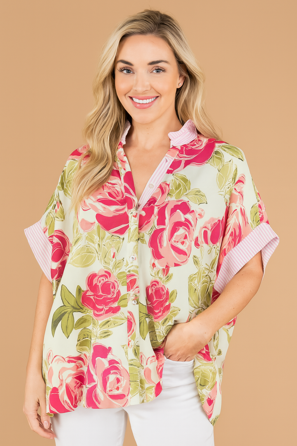 Blush Garden Button Up