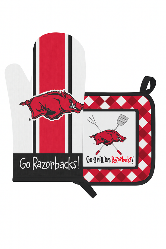 Go Razorbacks Mitt and Pot Holder Set