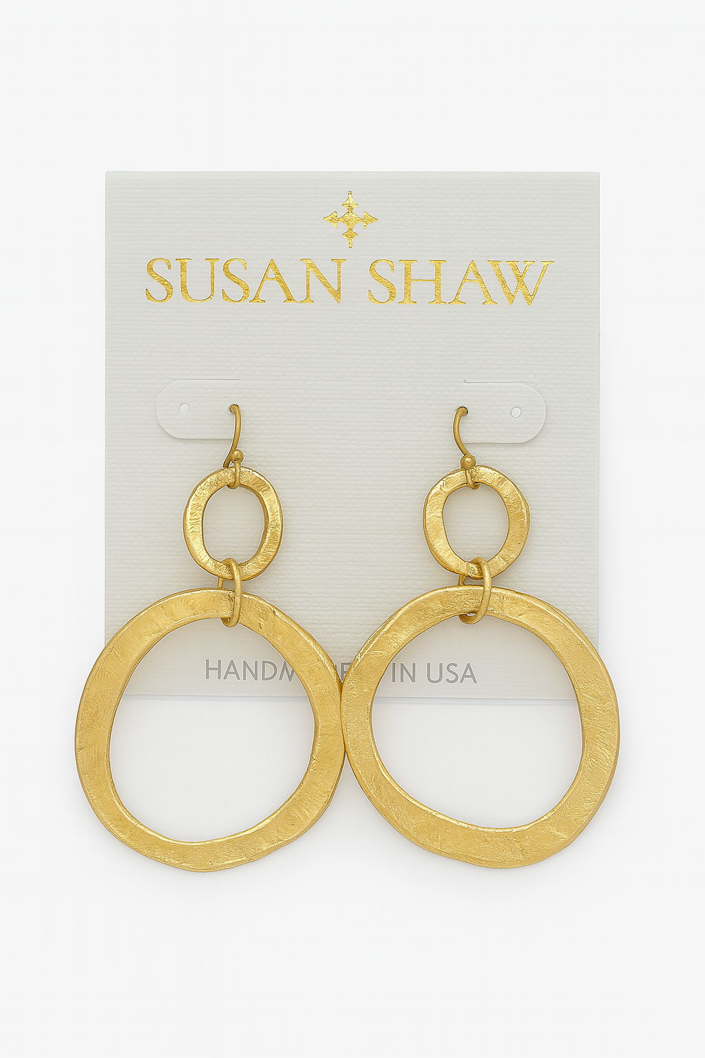 Halo Hammered Hoops | Susan Shaw