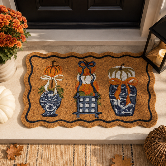 Pumpkin Topiary Doormat