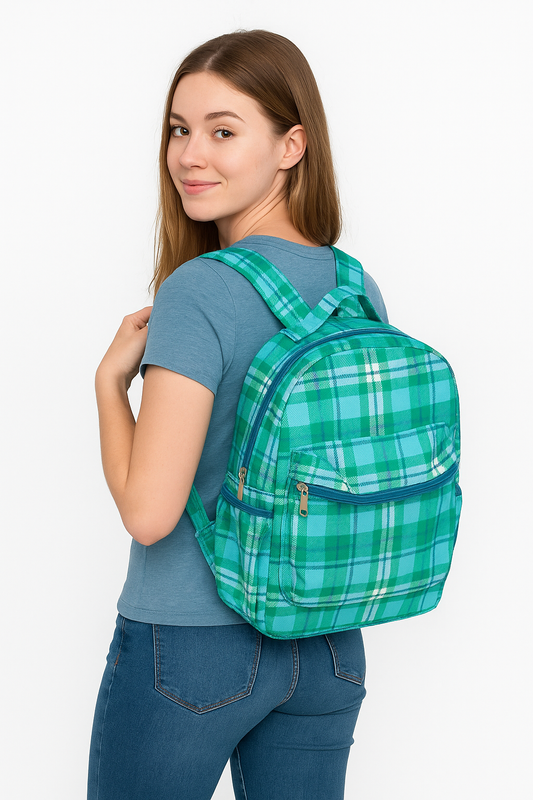 Preppy Plaid Backpack | Sugar Bee