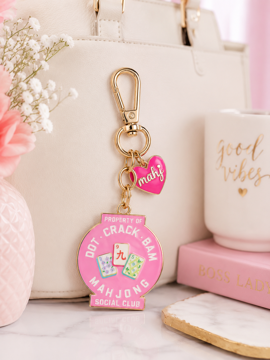 Mahjong Social Club Bag Charm