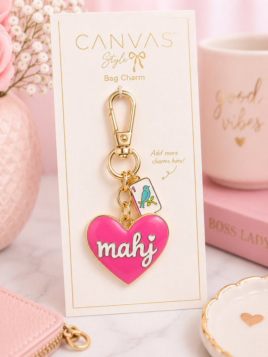 Mahj Heart Bag Charm