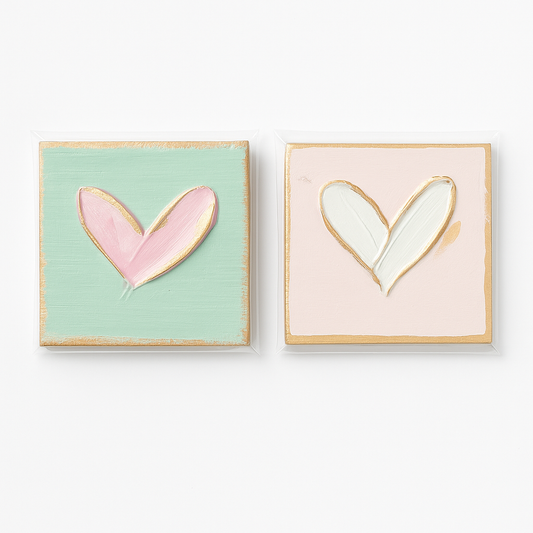 Love Felt Wooden Block