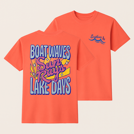 Boat Waves, Sun Rays.....Comfort Color