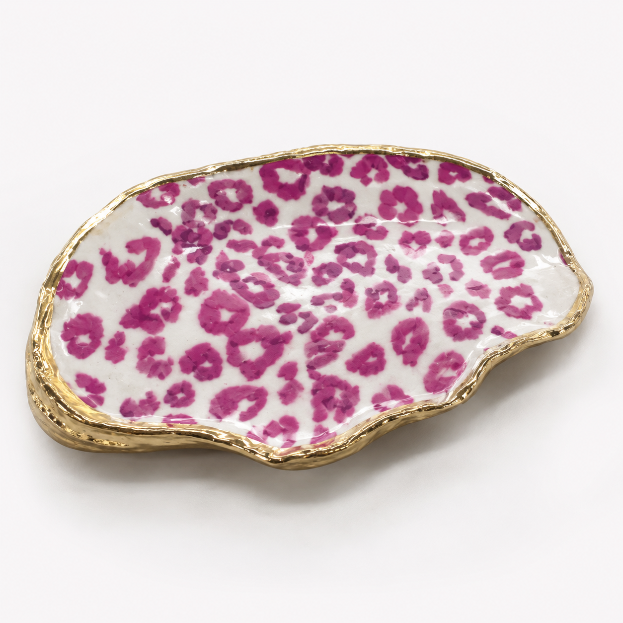 Oyster Shell Leopard Dish | Pink