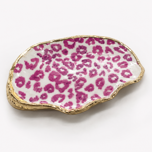 Oyster Shell Leopard Dish | Pink