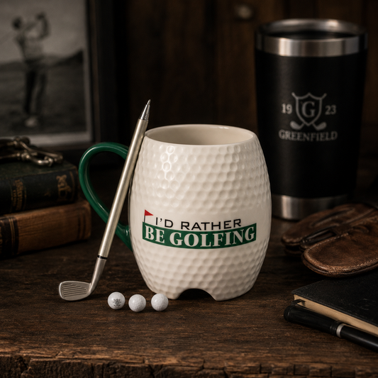 I'd Rather Be Golfing Mug And Pen Set
