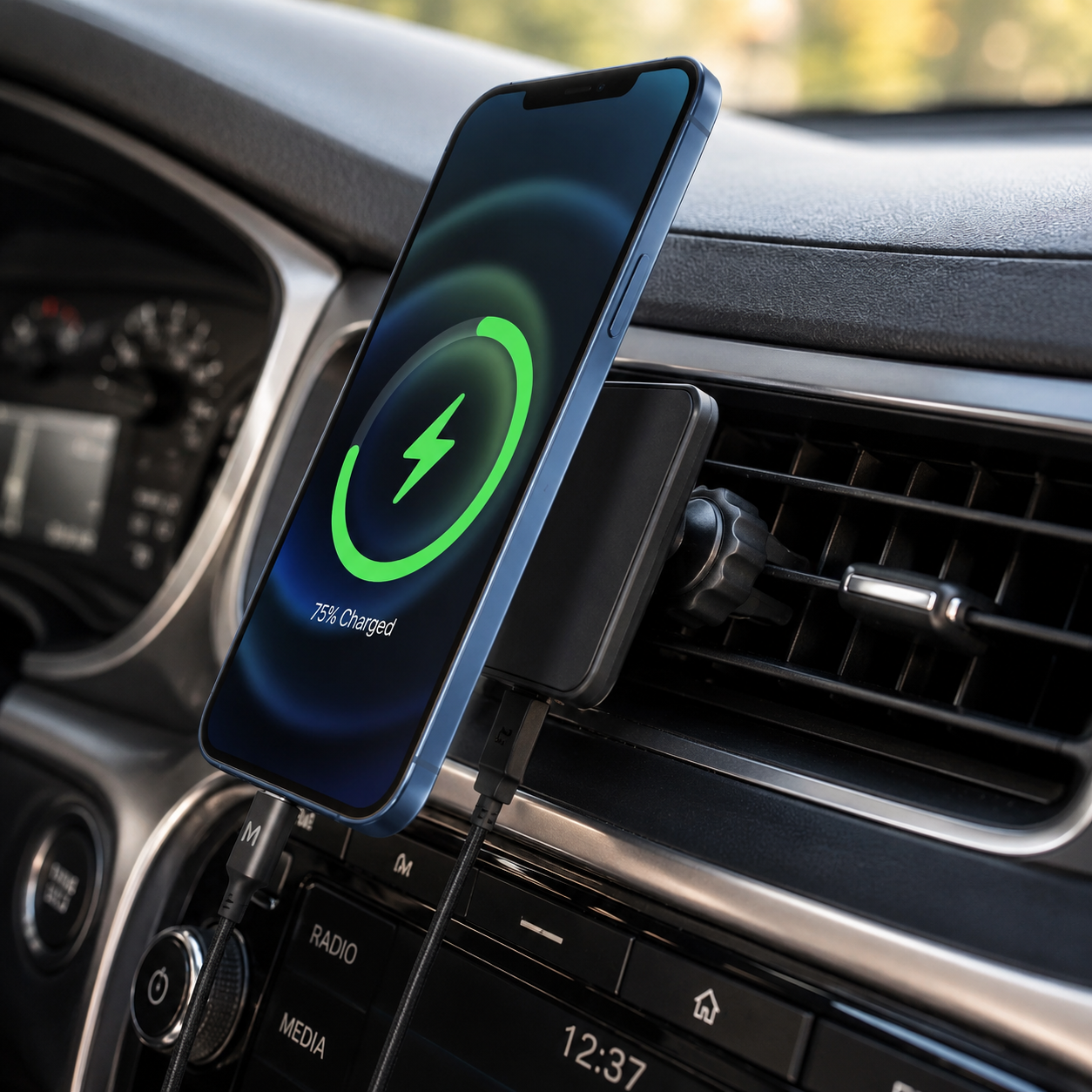 Magnetic Vent Clip Car Charger