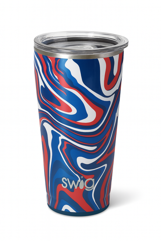 Red White and Blue Swirl Swig | 24oz