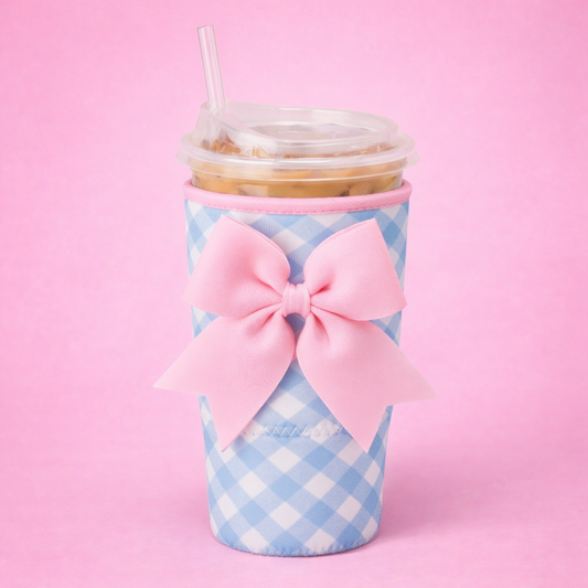 Gingham Iced Cup Coolie Large | Swig