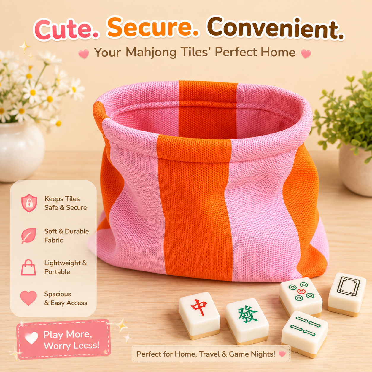 All Purpose Clutch | Orange & PInk