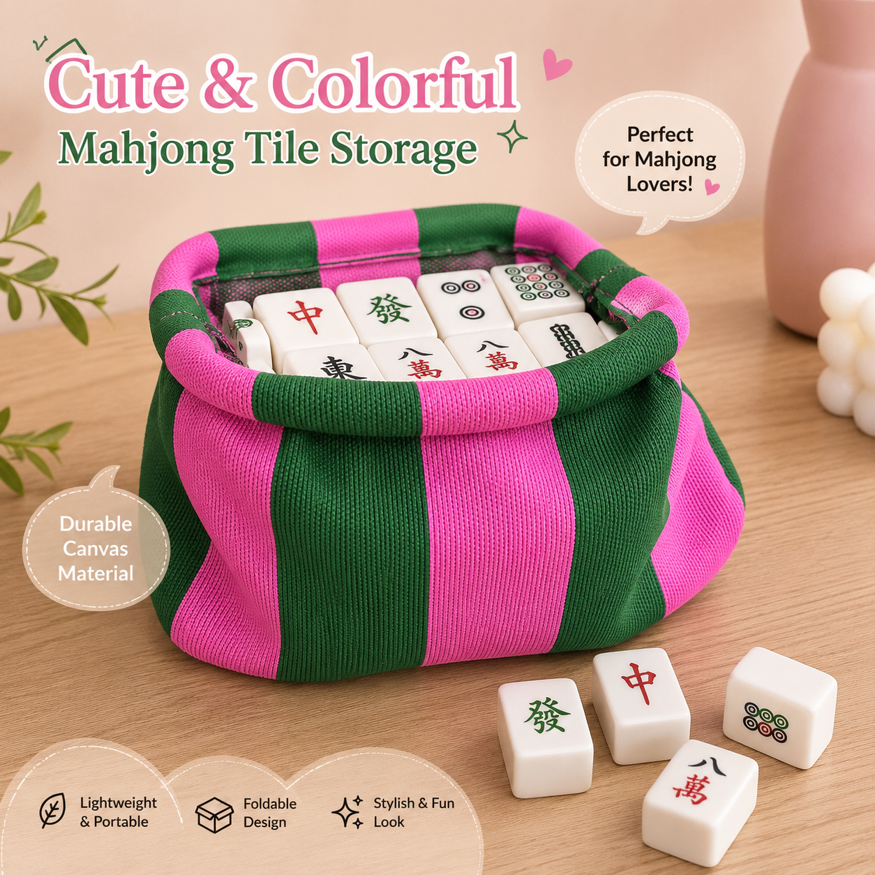 All Purpose Clutch | Pink & Green