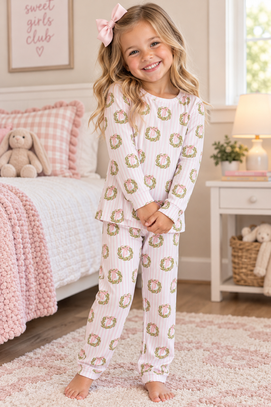 Holiday Wreath Bamboo Pajamas