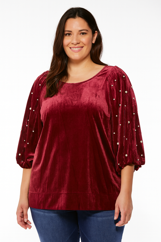 Velvet & Pearls Blouse