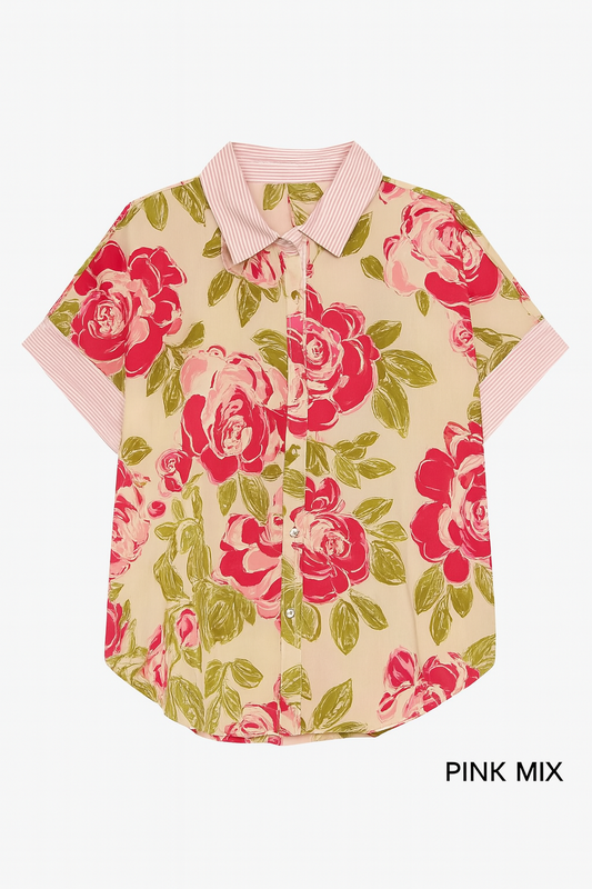 Blush Garden Button Up
