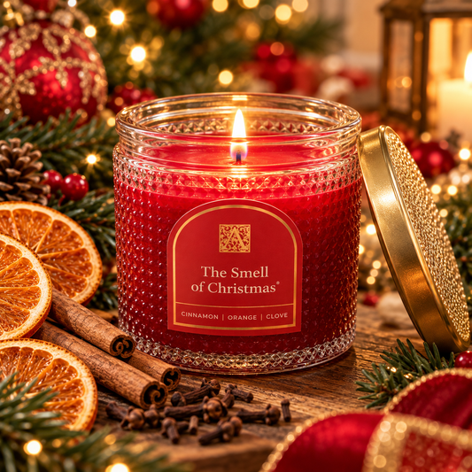 The Smell of Christmas | Textured Glass Candle