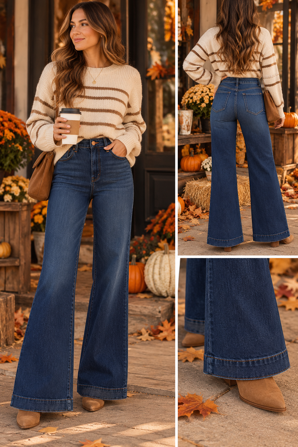 The Harper Wide Hem Jeans 💙