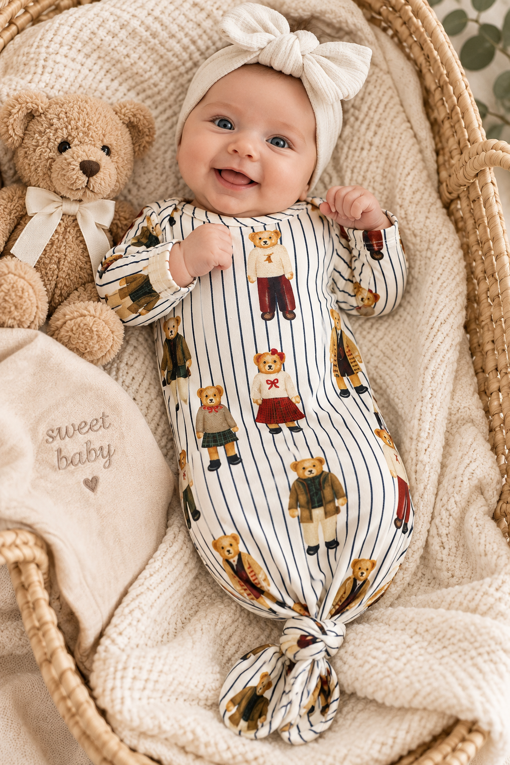 Blue Bear Knotted Gown