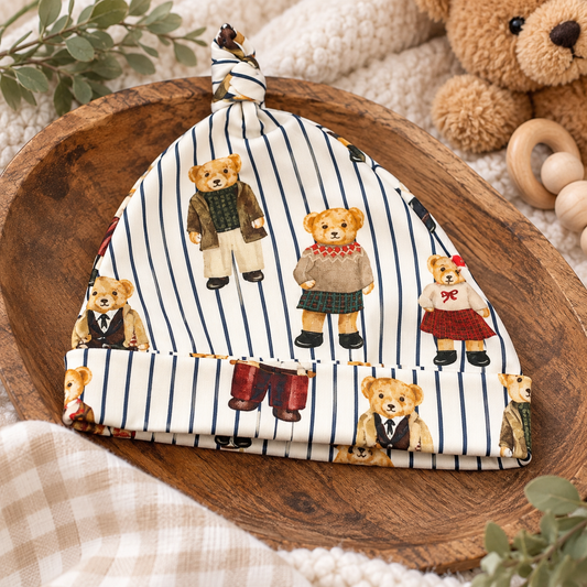 Blue Bear Knotted Hat | Stephan Baby