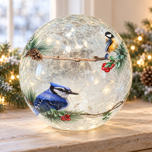 Birds of Winter Orb | Lights Up