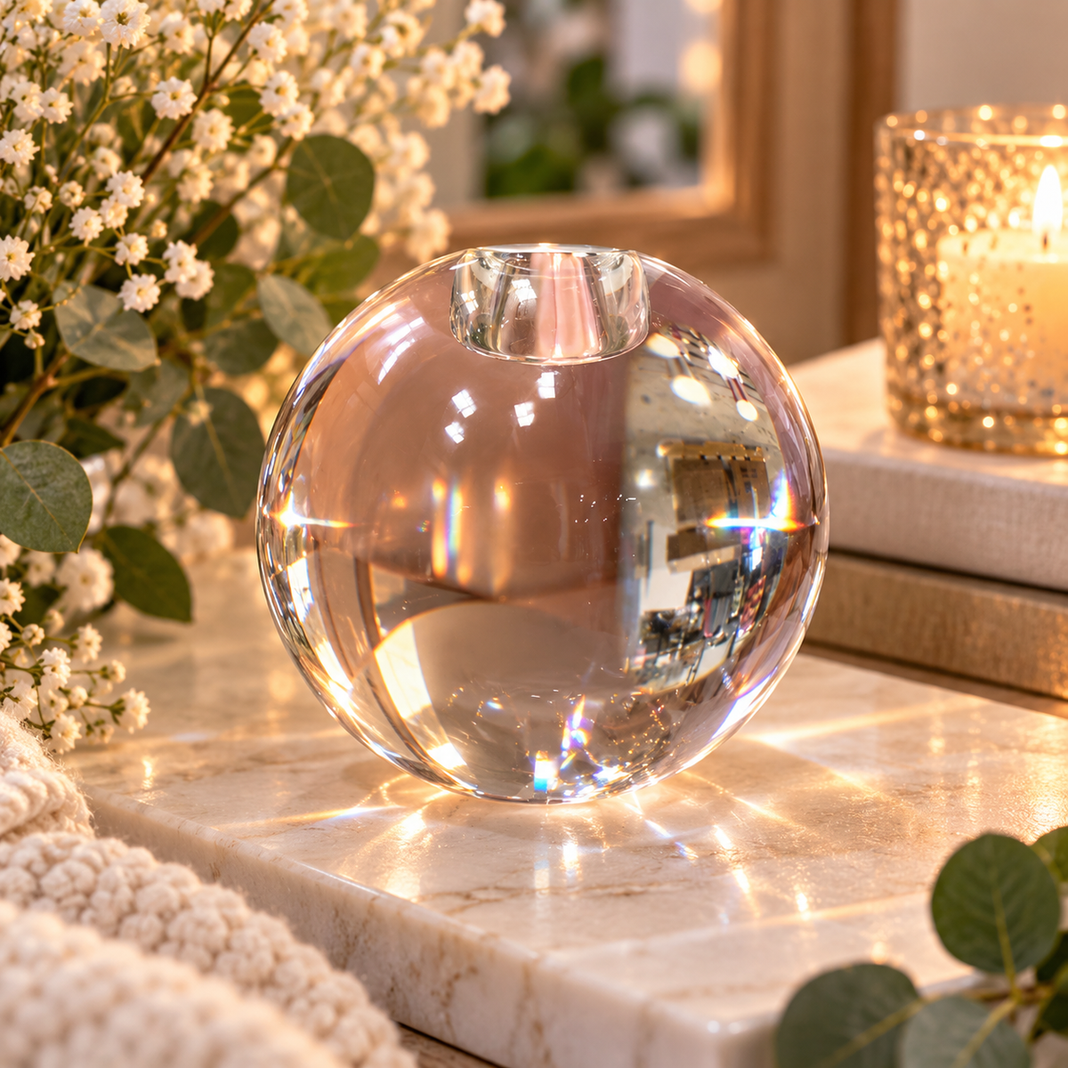 Crystal Round Taper Holder