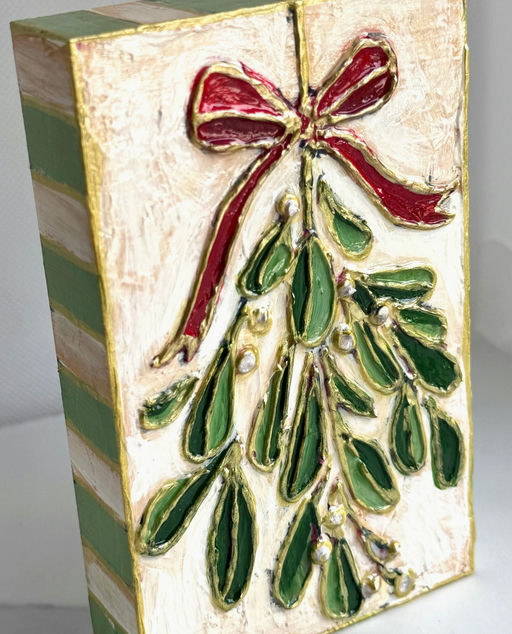 Mistletoe Hanging Decorative Block