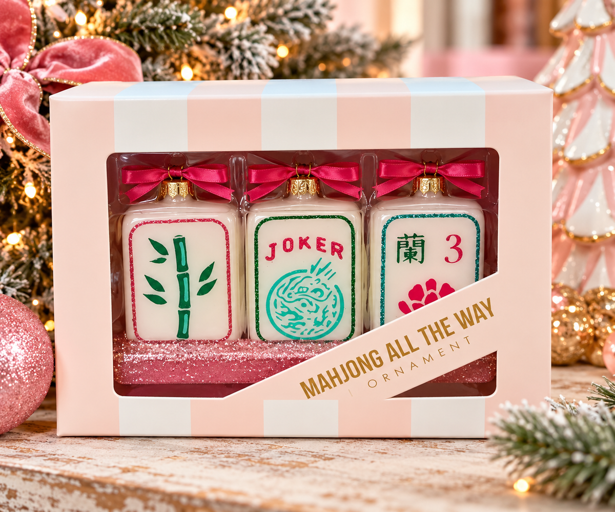 Mahjong Glass Ornament