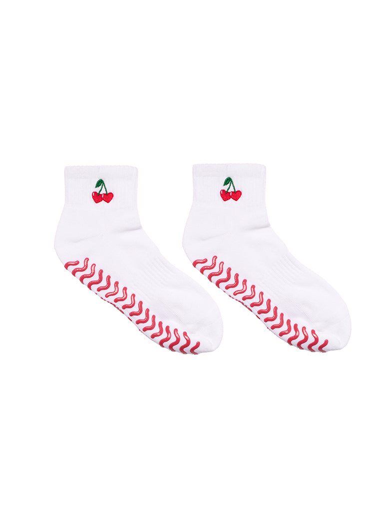 Cherry Grip Sock | Living Royal