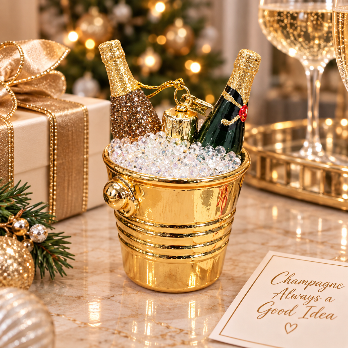 Cheers Holiday Chirstmas Ornament