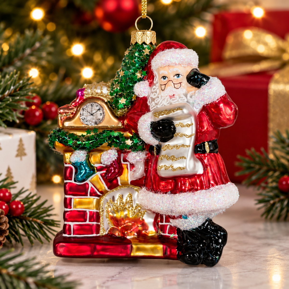 Santa's Good List Ornament