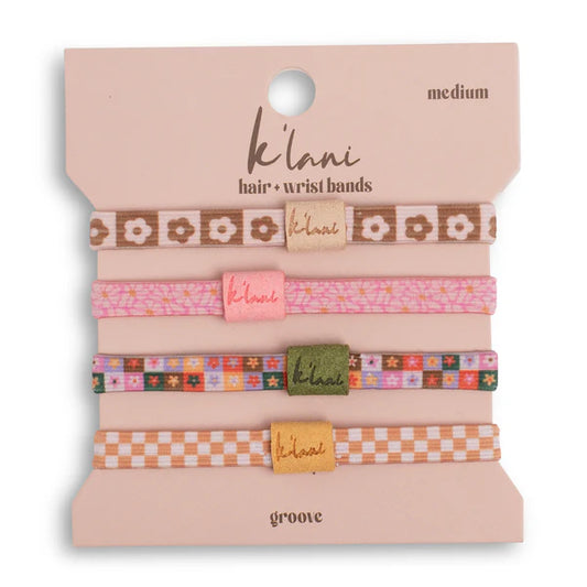 "Groove" Fun Floral Hair Tie Bracelets