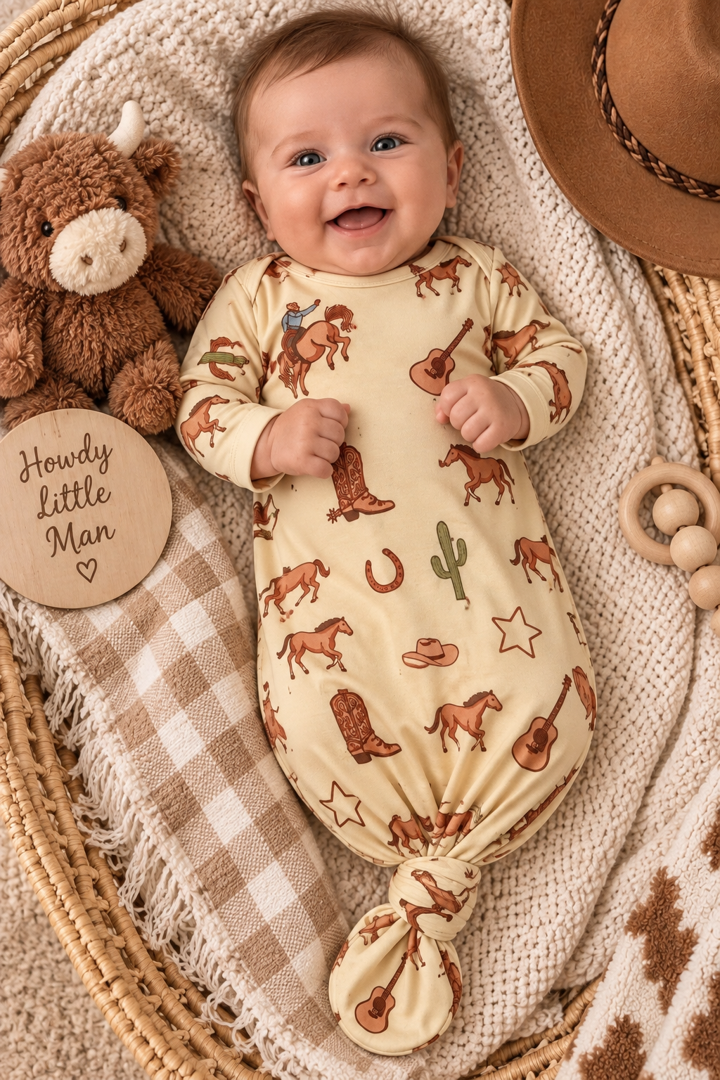 Cowboy Knotted Gown | Stephan Baby